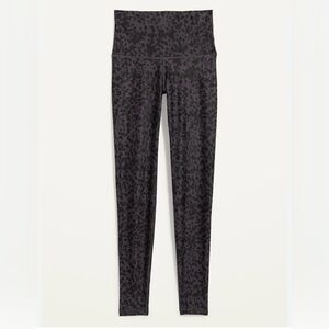 Old Navy Active Power Soft Black and Gray Animal Print Leggings